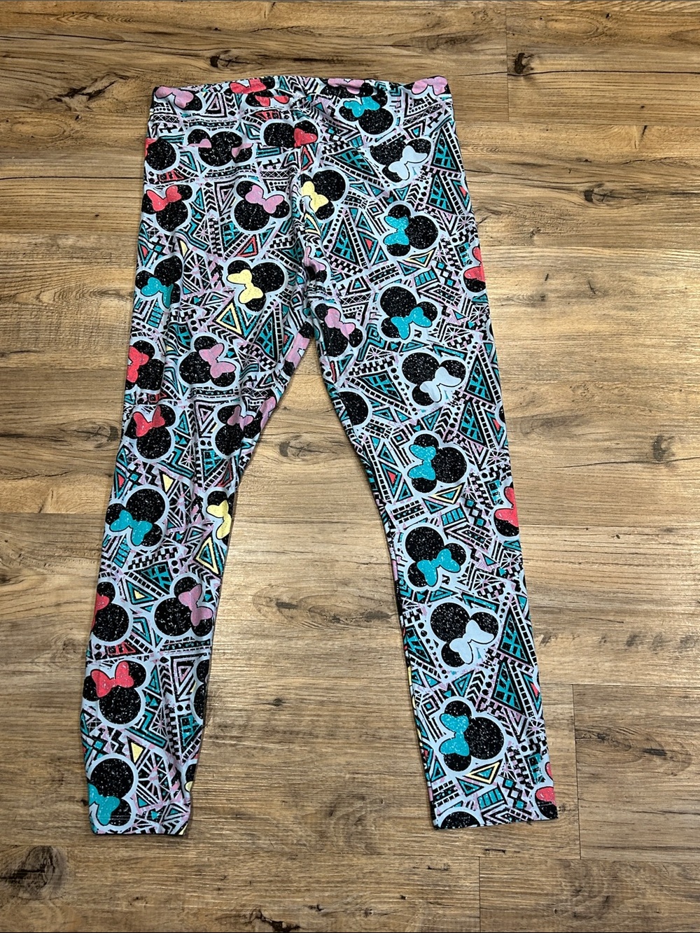 Women's Patterned Minnie Mouse Leggings - Multi NWOT